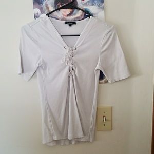Criss cross front shirt